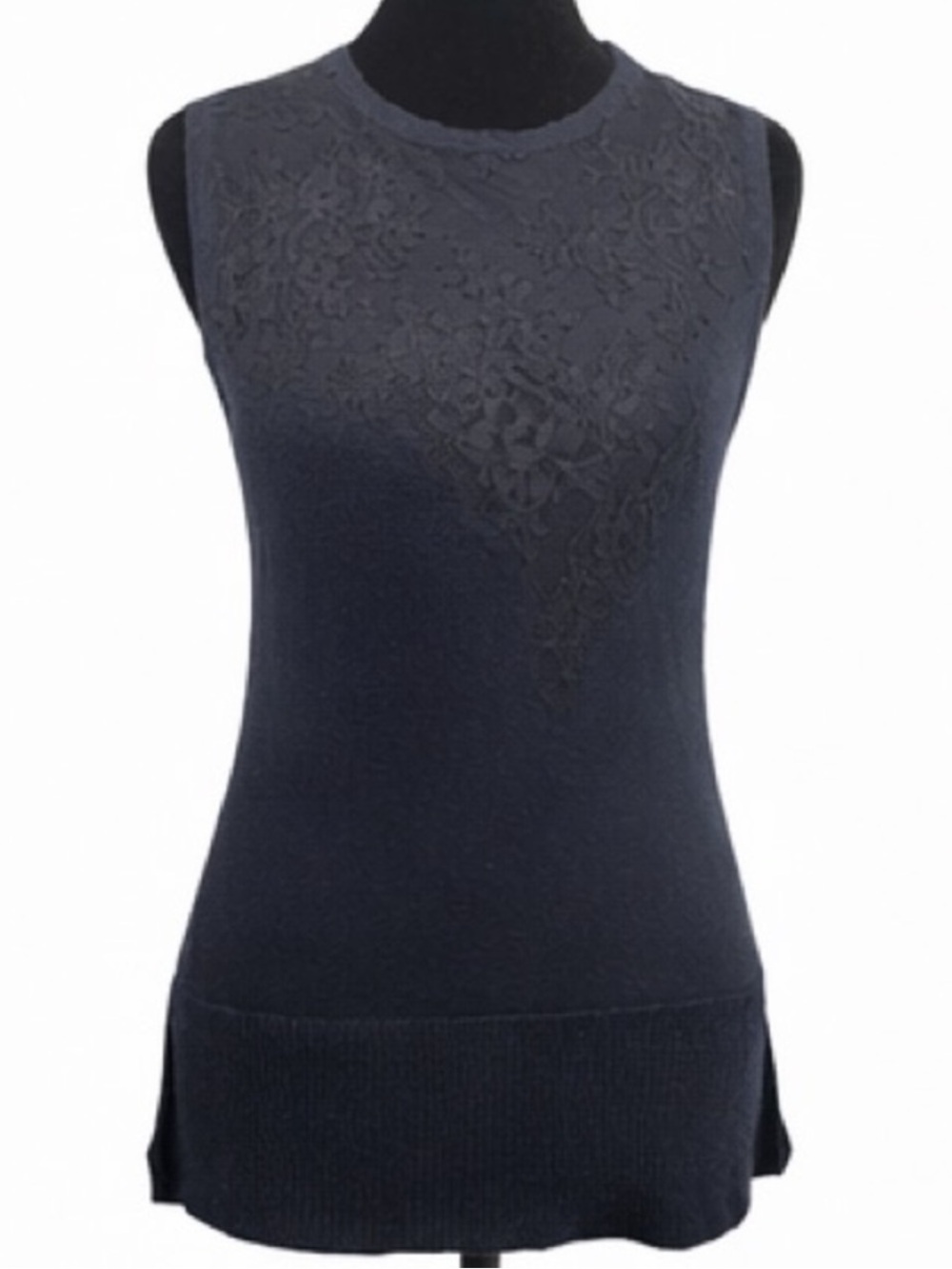 Rag & Bone Navy Lace Wool Tank Top xs